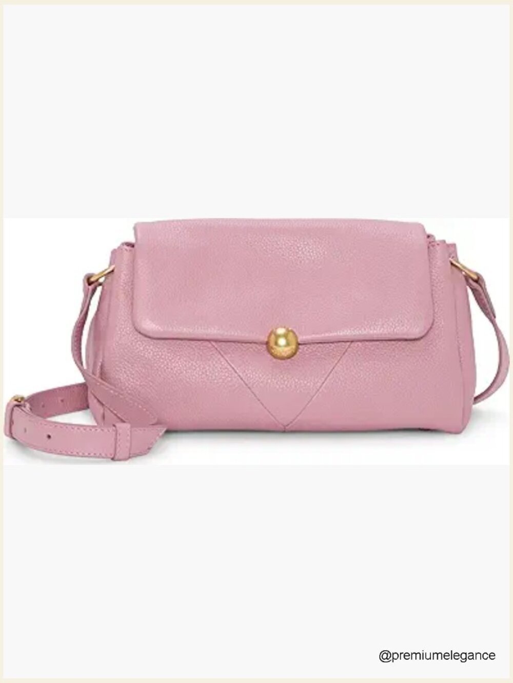 Leather Crossbody Bag with Magnetic Closure Adjustable Strap